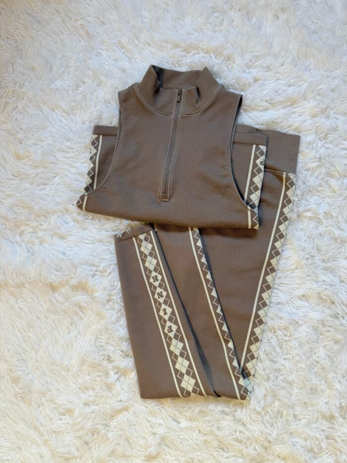 Conjunto chaleco+calsa rombos