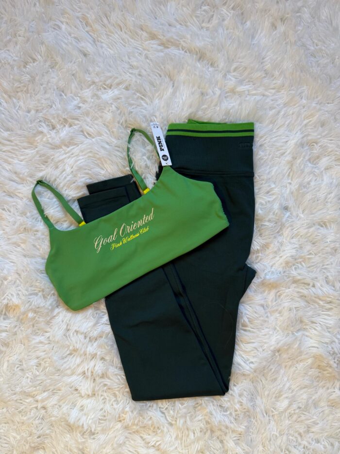 Calza push up verde con franja - Image 2