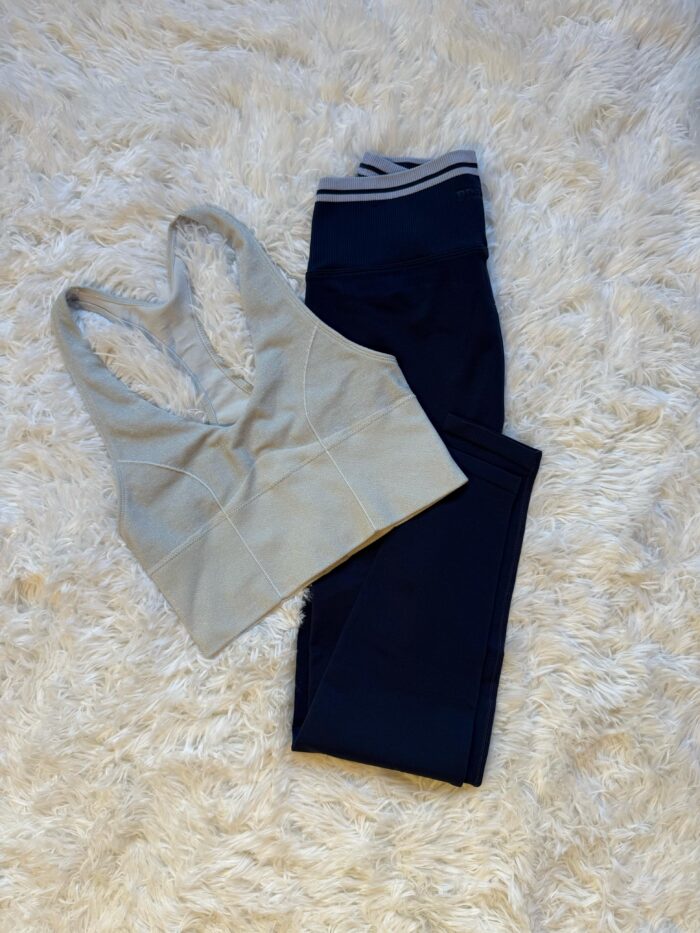 Calza push up azul con franja celeste - Image 2