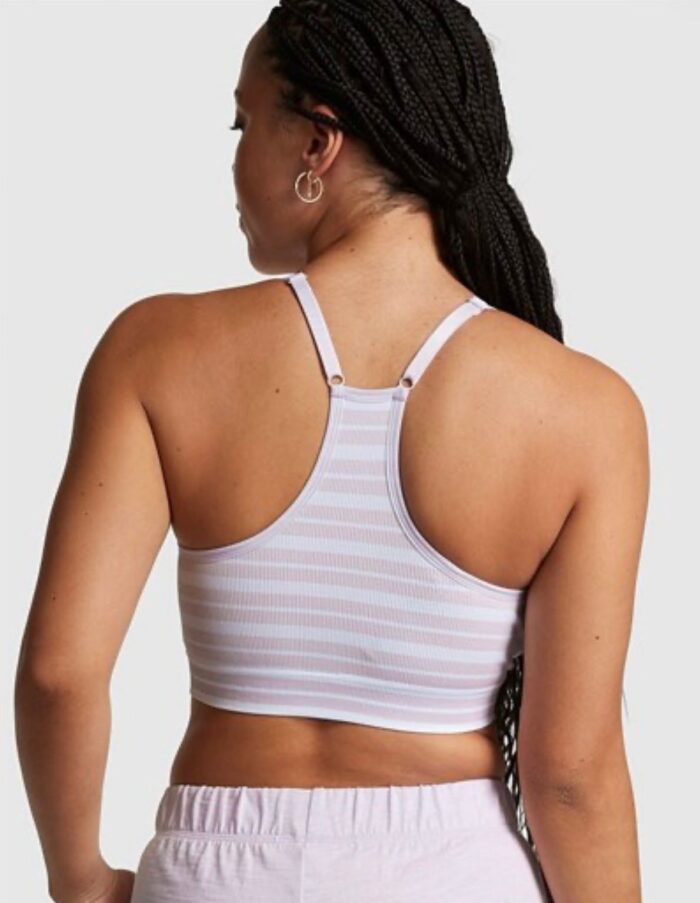Top deportivo rayado rosa y blanco PINK - Image 5