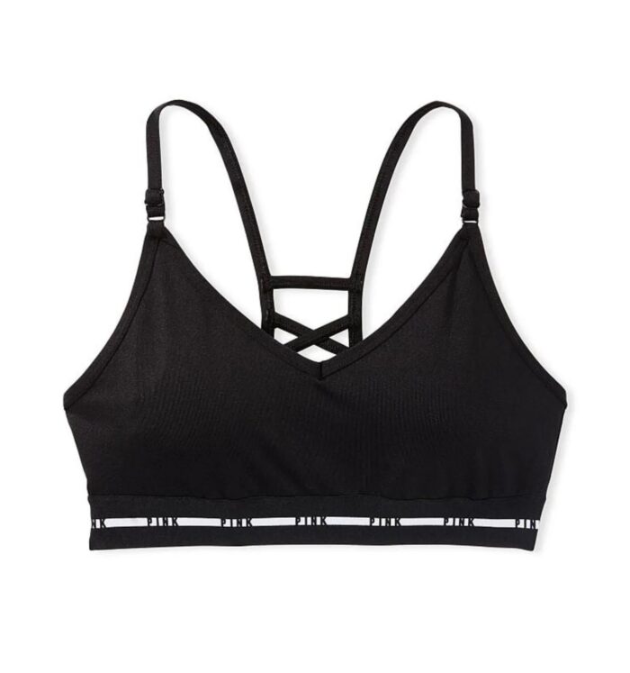 Top VS negro tiras cruzadas