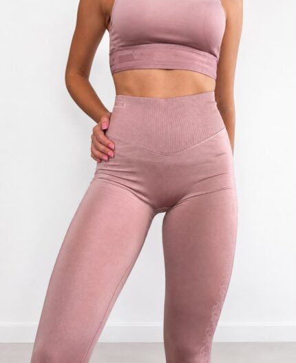 Calza Push-Up Rosa elegante con diseño en costura