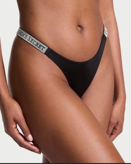 Less VS negra tira de strass